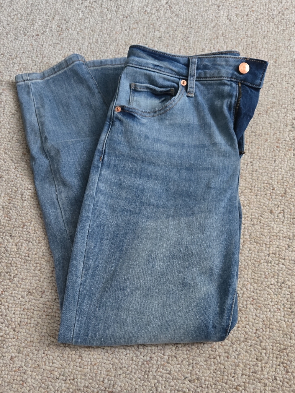 Sonoma High Rise Skinny Jeans in Blue Waist 10